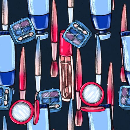 Make up seamless pattern.の写真素材