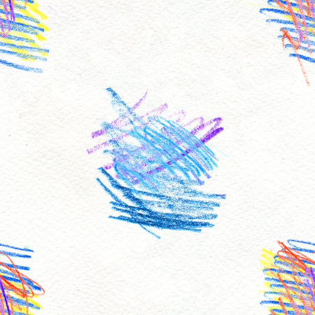 Abstract seamless scribble background. Fantasy modern colorful pattern. Vibrant art chaos backdrop.