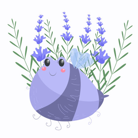 Vector illustration of cute bee drawing backgroundのイラスト素材