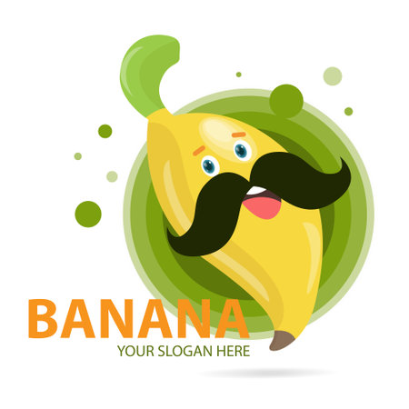 Fresh banana character  templateのイラスト素材