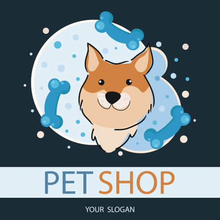 Dog pet shop logoのイラスト素材