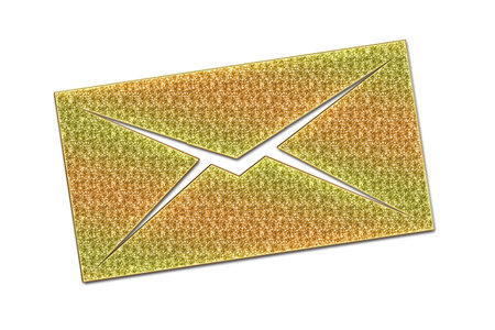 Email on a white background, can be a backgroundの写真素材