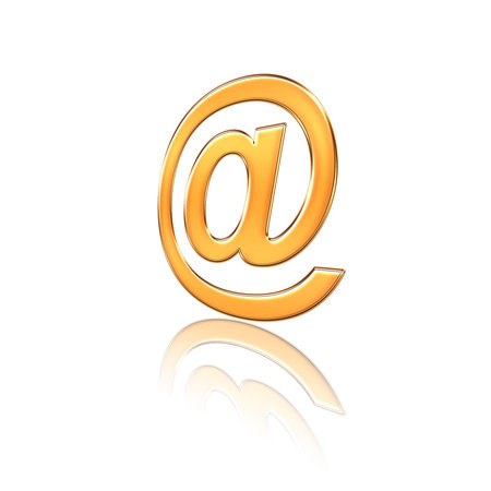 Email on a white background with a symbol of this mailの写真素材