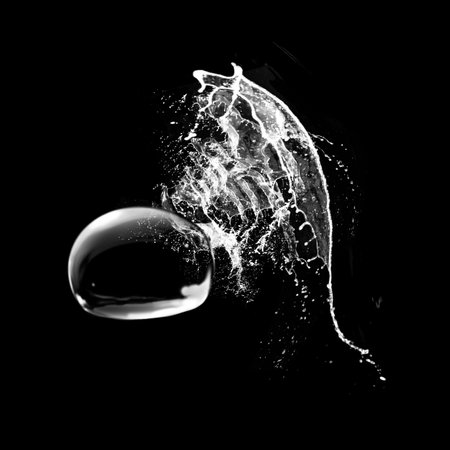 Illustration of a drop with wings from water