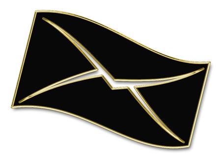 Email on a white background with a symbol of this mailの写真素材