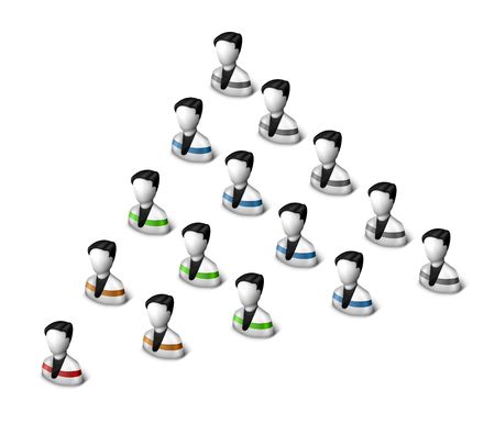 Team of people as structure or a pyramidの写真素材