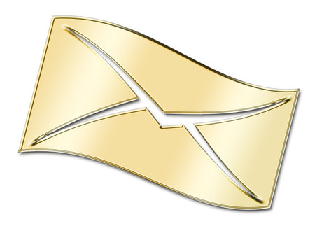 Email on a white background with a symbol of this mailの写真素材