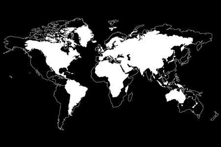 Illustration of a card of the earth, under a corner with a falling shadeの写真素材