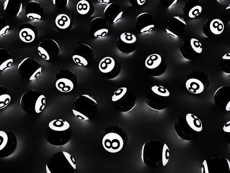 Illustration of a sphere for billiards with figure eightの写真素材