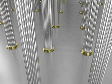 Illustration of set of columns as old architectureの写真素材