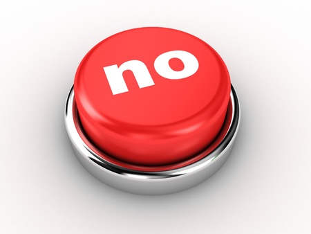 Illustration of the red button on a white backgroundの写真素材