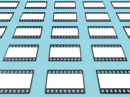 Illustration of a film of the camera on a blue backgroundの写真素材