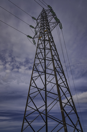 Isolated pylon seen from belowの写真素材