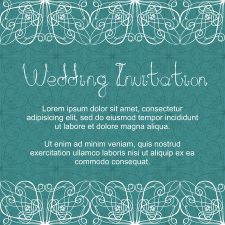 wedding greeting cards, invitation with elegant ornament and design elements, beautiful, luxury postcardsのイラスト素材