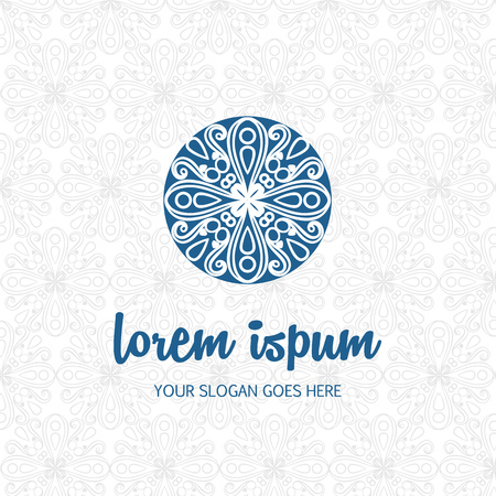 mandala element. Business sign with ottoman motifsのイラスト素材