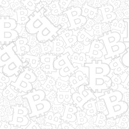Bitcoin symbol seamless pattern.のイラスト素材