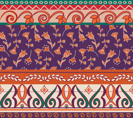 Seamless oriental pattern boho style with Islam, Arabic  Ottoman motifsのイラスト素材