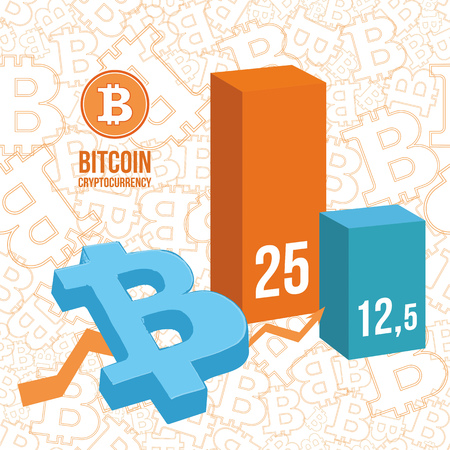 Bitcoin symbol infographicのイラスト素材