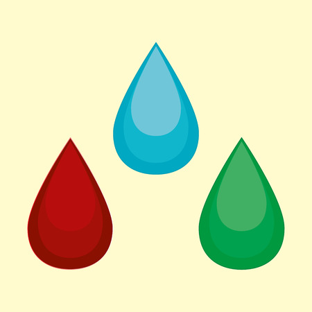 Vector illustration cartoon water blood oil dropのイラスト素材