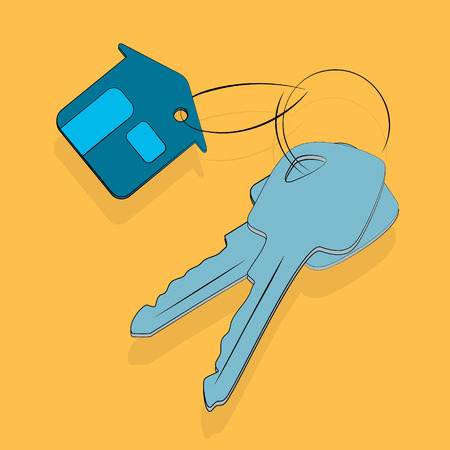 House key icon, sale rent or security vectorのイラスト素材