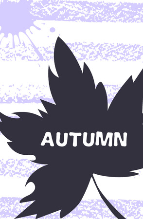 Vector illustration, autumn leaves with text on a hand drawn backgroundのイラスト素材
