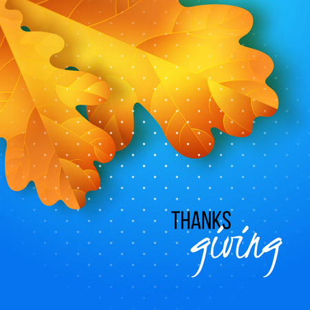 Vector thanksgiving greeting card with hand lettering label - happy thanksgiving dayのイラスト素材