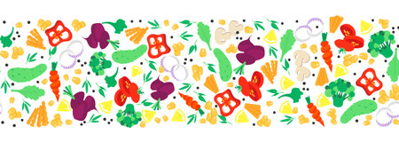 Natural healthy food. Vegetables. Broccoli, carrots, lettuce, tomato, cucumber, pumpkin radish...