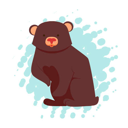 Icon of brown bear grizzlyのイラスト素材