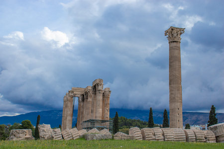 The Temple of Olympian Zeus also known as the Olympieion or Columns of the Olympian Zeus