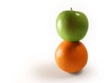 apple and orangeの写真素材