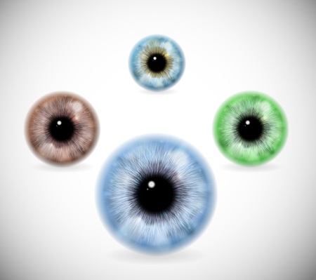 Realistic image of  pupil eye different colors  Eps 10のイラスト素材