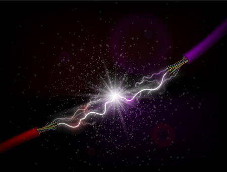 Wires conducting electricity  Eps 10のイラスト素材