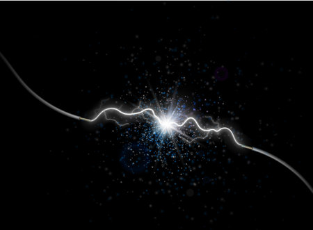 Wires conducting electricity  Eps 10