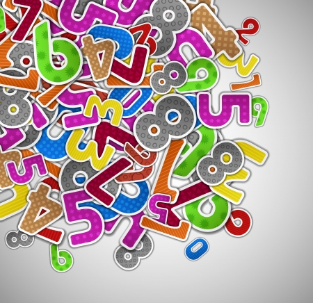 Background with colorful numbers  Eps 10のイラスト素材
