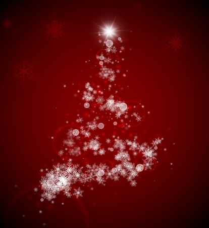 Christmas tree from snowflakesのイラスト素材