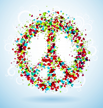 Abstract peace signのイラスト素材