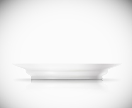 Isolated white plate のイラスト素材