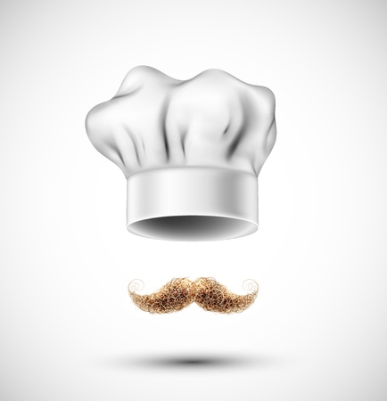 Accessories cook  hat and mustache   Eps 10のイラスト素材
