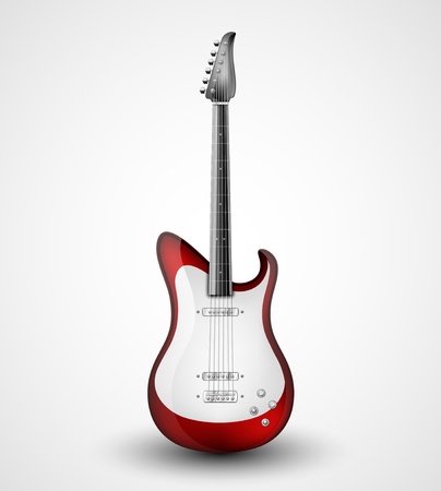 Isolated electric guitar  Eps 10のイラスト素材