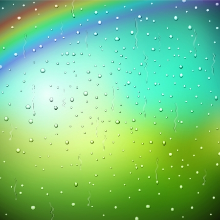 Rain drops on windowのイラスト素材