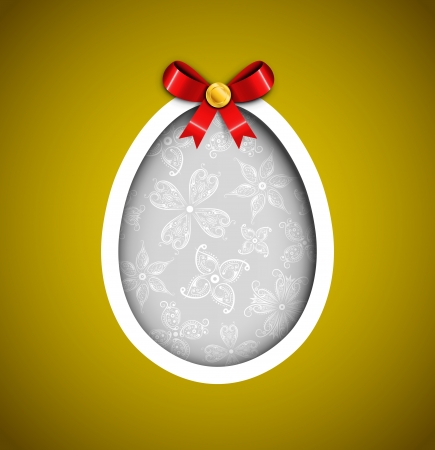 Easter egg  cut the paperのイラスト素材