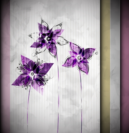 Watercolor background with flowers  Eps 10のイラスト素材