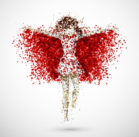 Abstract girl from circlesのイラスト素材