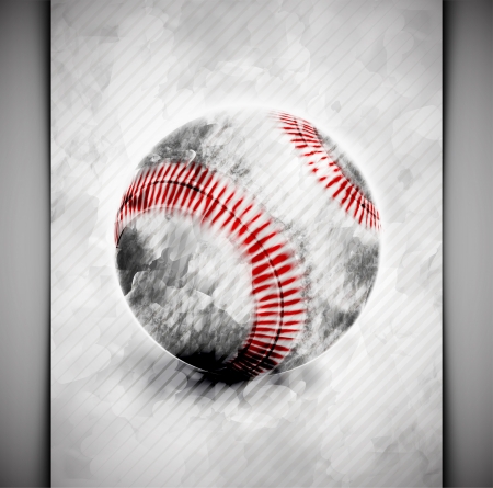 Baseball ball in watercolor styleのイラスト素材