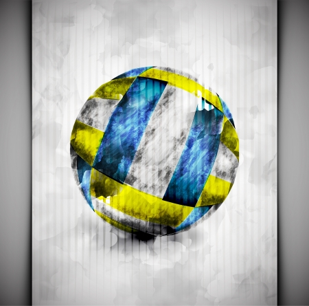 Volleyball ball in watercolor style   のイラスト素材