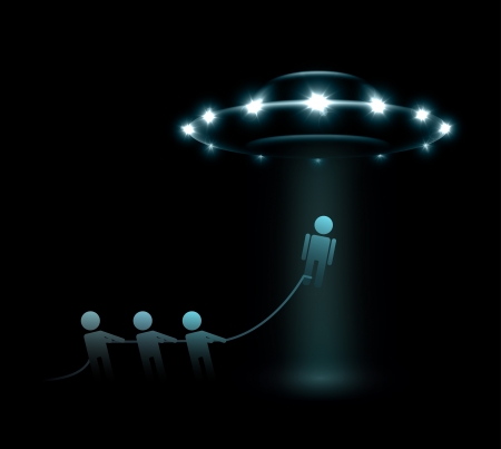 Abduction of person by aliens  Eps 10のイラスト素材