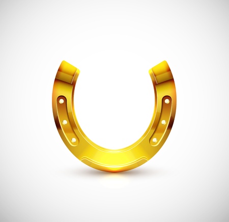 Isolated golden horseshoe のイラスト素材