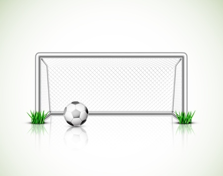Isolated soccer goal and ballのイラスト素材