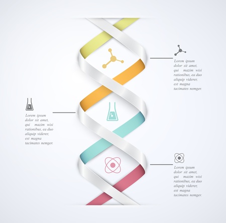DNA banner, science infographicsのイラスト素材