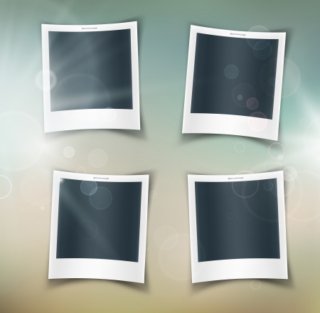 Four square photos. Eps 10のイラスト素材